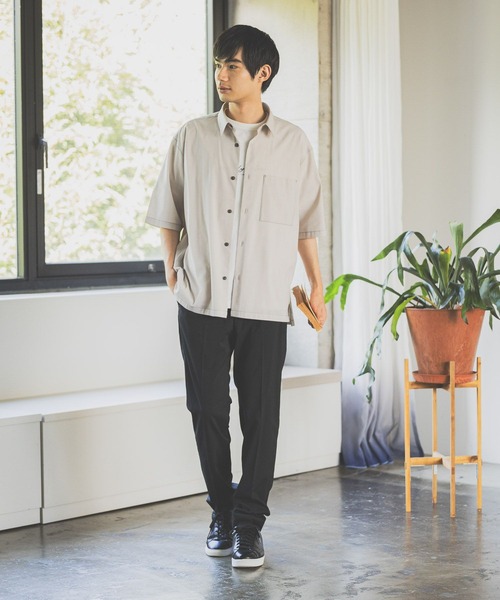 GLOBAL WORK（グローバルワーク） シャツ 半袖 アーバンシャツAIR/5分