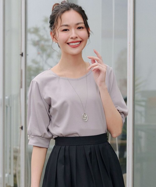 tシャツ パフスリーブカットソー レディース 楽天市場】【8/7！クーポンで2,270円】 カットソー パフスリーブ