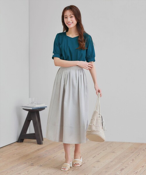 Tiaclasse tシャツ 「小倉優子さん着用」“サマさまカットソー”パール