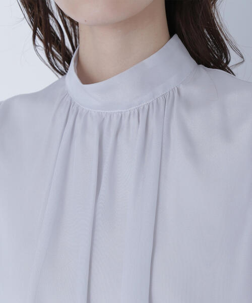NATURAL BEAUTY BASIC ブラウス シャツ ハイネックシアー