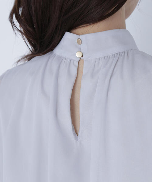 NATURAL BEAUTY BASIC ブラウス シャツ ハイネックシアー