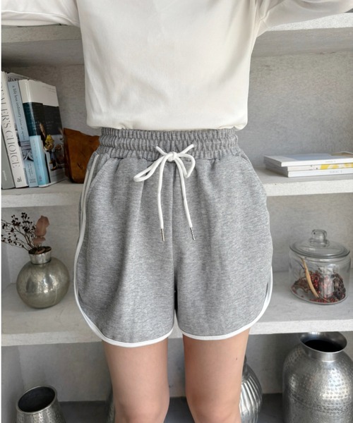 Ada. パンツ 配色ライントラックショートパンツ レディース : ZOZOTOWN