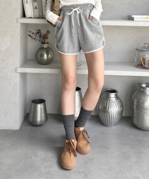 Ada. パンツ 配色ライントラックショートパンツ レディース : ZOZOTOWN