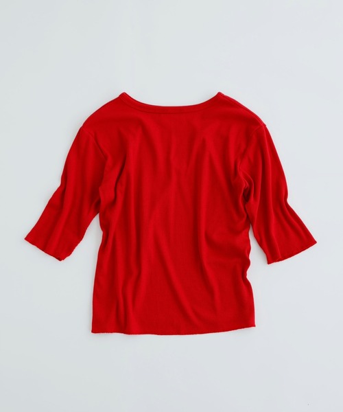 tシャツ MEYAME/メヤメ　リブハーフスリーブTEE　RIB HALF SLEEVE TEE レディース