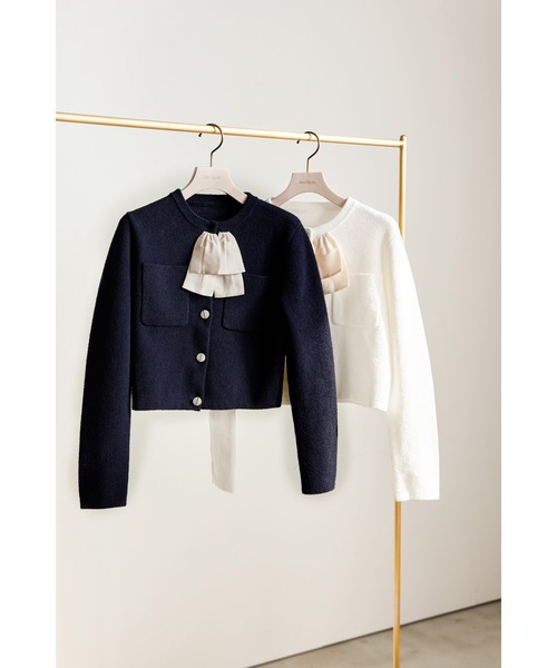 美品/herlipto/FauxFurCoa Her lip to 「Her to」 セットアップ M ネイビー レディース