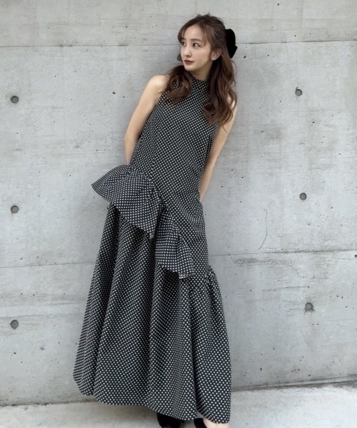 ROSY LUCE（ロージールーチェ） ワンピース ジャガードフリルドレス