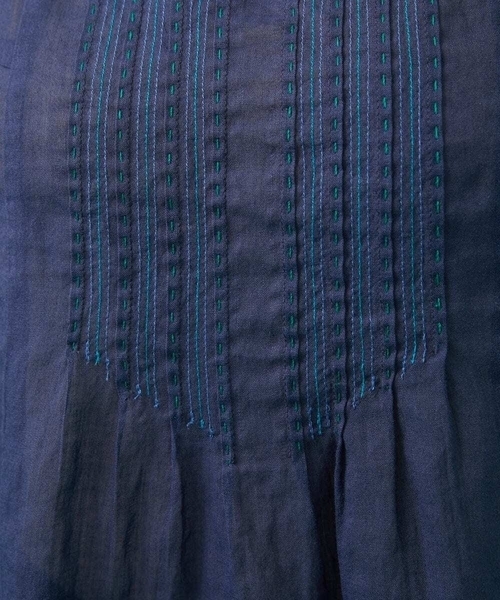 Jocomomola（ホコモモラ） ブラウス シャツ Temblar 配色ステッチ