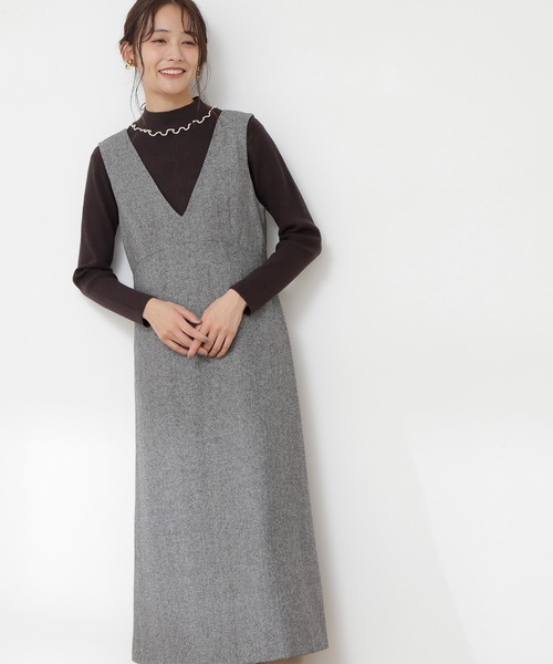 「N.（N. Natural Beauty Basic）」 サロペットスカート MEDIUM ダークグレー レディース_画像5