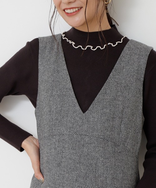 「N.（N. Natural Beauty Basic）」 サロペットスカート MEDIUM ダークグレー レディース_画像7