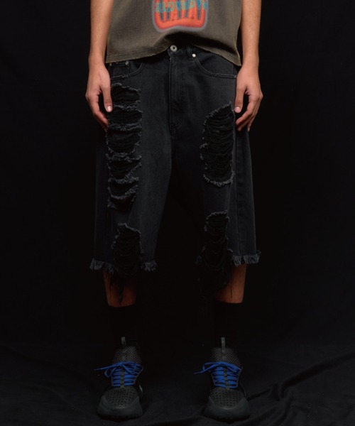 エルエイチピー（LHP）/DankeSchon／ダンケシェーン／11oz DAMAGE DENIM SHORTS DANKE SCHON（ダンケシェーン） ジーンズ DankeSchon/ダンケシェーン
