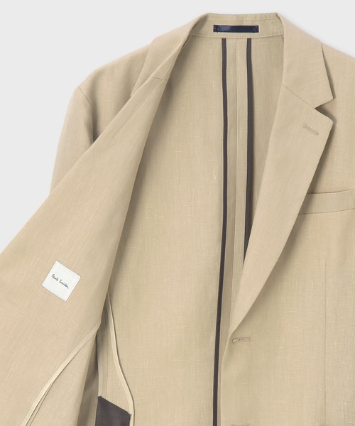 ポールスミス テーラードジャケット リネン100 アンコン シェルボタン M Paul Smith（ポール・スミス） ジャケット テーラードジャケット