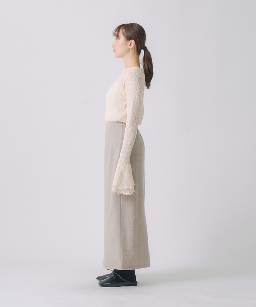 スカート　ホワイト　新品 WHYTO スカート 「WHYTO. / ホワイト」グリッタースウェット