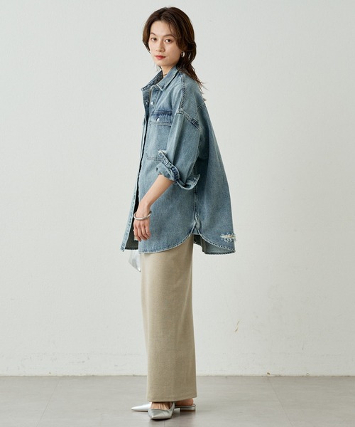 「LOUNGEDRESS」 長袖ブラウス FREE ブルー レディース Loungedress 「LOUNGEDRESS」 長袖ブラウス FREE ブルー