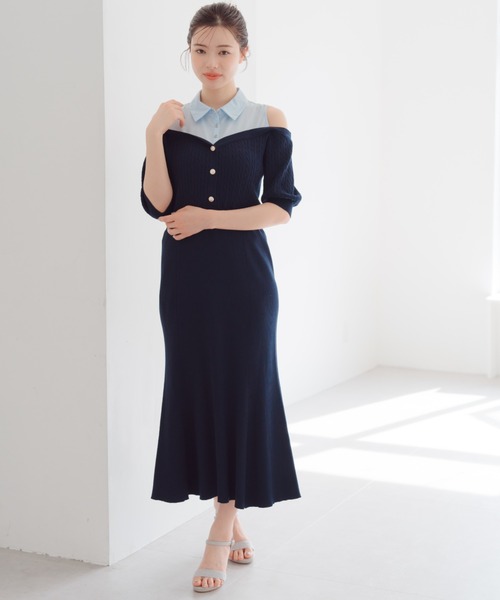 MISCH MASCH（ミッシュマッシュ） ワンピース シャツレイヤード