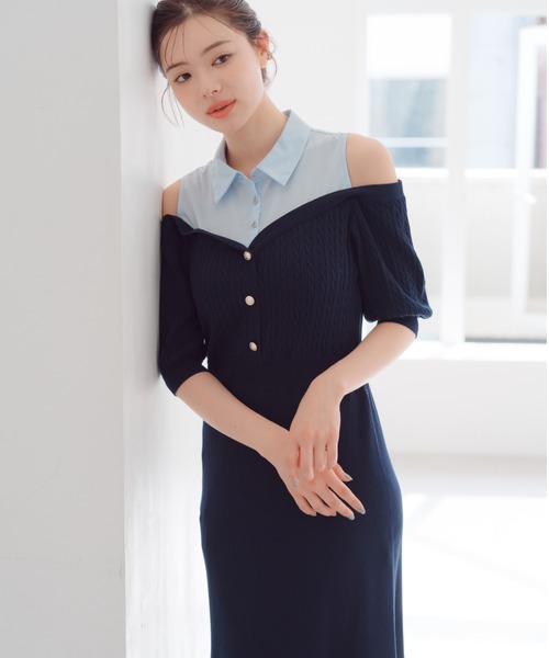MISCH MASCH（ミッシュマッシュ） ワンピース シャツレイヤード