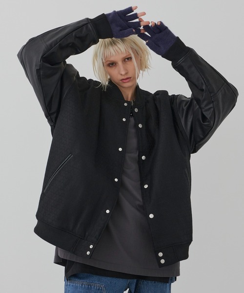 AIVER（アイバー） スタジャン MEDIUM ブラック メンズ : ZOZOTOWN