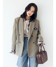 ジャケット テーラードジャケット ワッペンデザインルーズ起毛ジャケット レディース｜ZOZOTOWN Yahoo!店