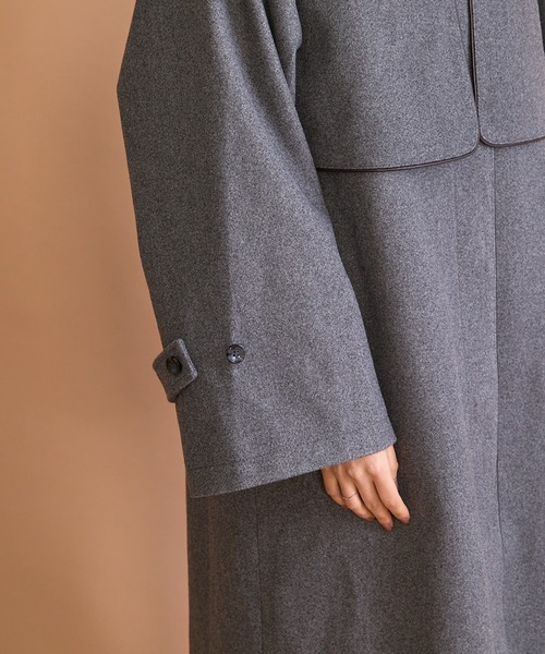 「paravion」 ステンカラーコート FREE ブラック レディース_画像6