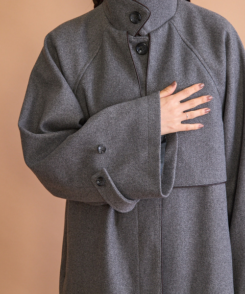 「paravion」 ステンカラーコート FREE ブラック レディース_画像7