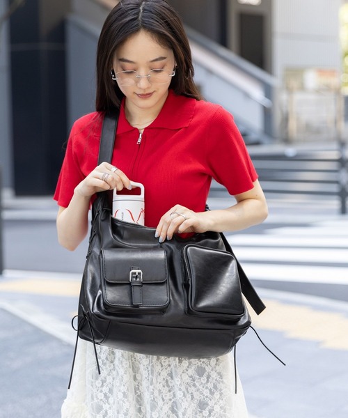 RAGEBLUE ショルダーバッグ バッグ レースアップ/フェイクレザー