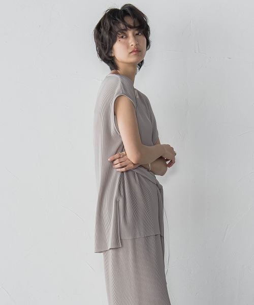 2枚セット◆ノースリーブプリーツワンピース MAYSON GREY ワンピース 「WEB限定」クリスタルプリーツ