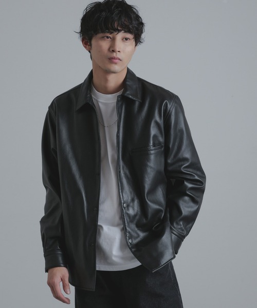 nano base 革ジャン ナノユニバース NANO universe（ナノ・ユニバース） レザージャケット M ブラック