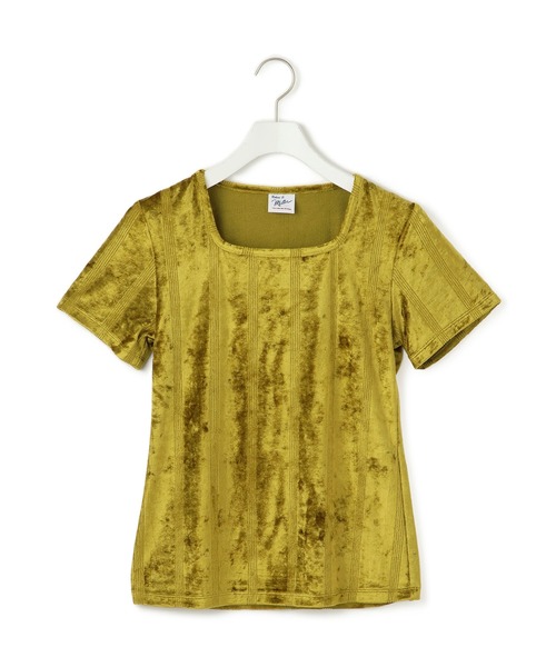 tシャツ 「Miller for ADAM ET ROPE'」別注 ベロアスクエアTee レディース Robert P. Miller tシャツ 「Miller for ADAM ET ROPE'」別注
