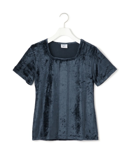 アダムエロペ　ベロアT クラッシュベロアTシャツ（Tシャツ/カットソー）｜ADAM ET ROPE