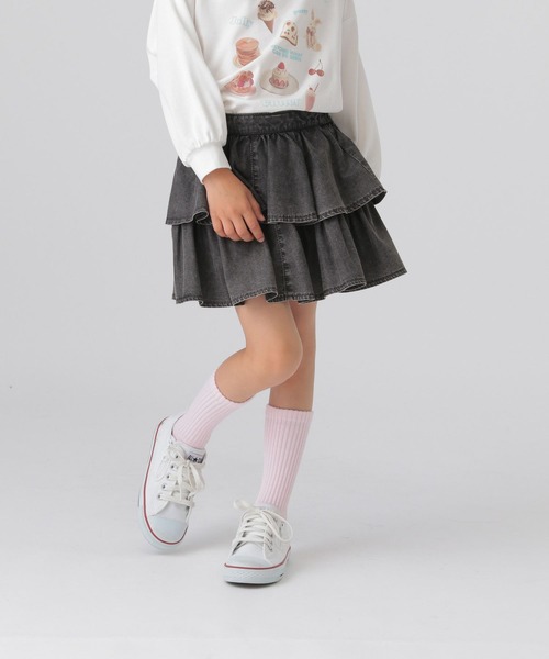 デニムフリルスカート 新品タグ付き GLOBAL WORK（グローバルワーク） スカート デニムフリルスカート/T