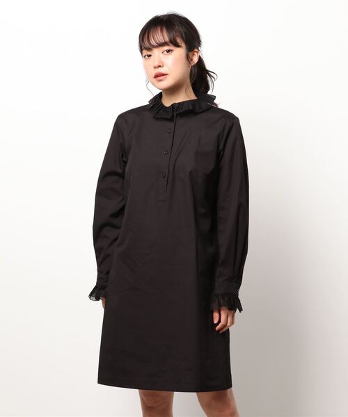 agnes b. 「agnes b.」 長袖ワンピース 38 ブラック レディース