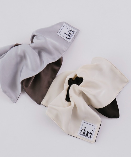 duei（デュイ） シュシュ バイカラースクエアサテンシュシュ