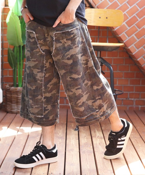 8 カーゴパンツ 2WAY ワイドカーゴパンツ メンズ レディース