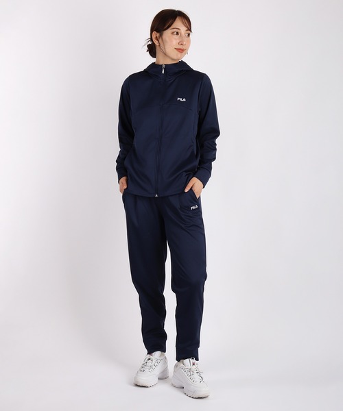 FILA ネイビー 花柄 セットアップ FILA（フィラ） ジャージ セットアップ 上下セット レディース 運動着