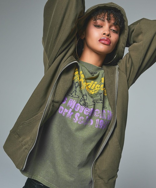 X-girl（エックスガール） tシャツ GRUNGE LOGO FADED L/S TEE