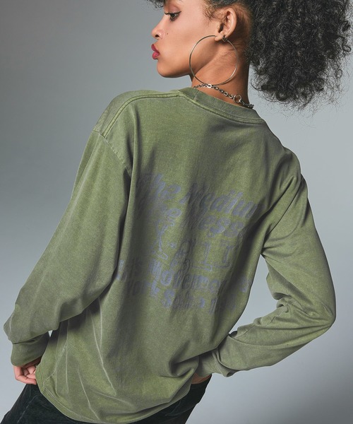 X-girl（エックスガール） tシャツ GRUNGE LOGO FADED L/S TEE