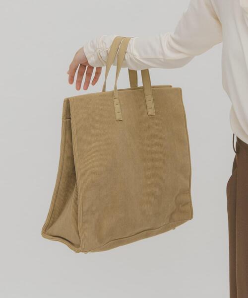 KBF（ケービーエフ） トートバッグ コーデュロイスクエアビッグBAG