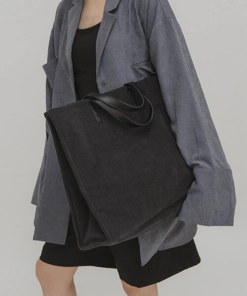 KBF（ケービーエフ） トートバッグ コーデュロイスクエアビッグBAG