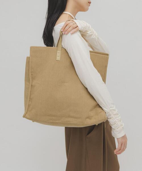 KBF（ケービーエフ） トートバッグ コーデュロイスクエアビッグBAG