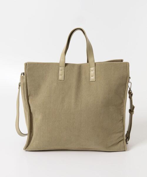 KBF（ケービーエフ） トートバッグ コーデュロイスクエアビッグBAG