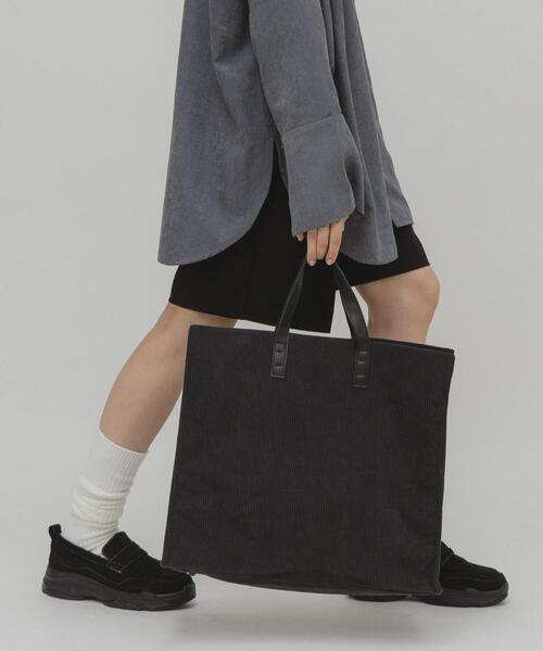 KBF（ケービーエフ） トートバッグ コーデュロイスクエアビッグBAG