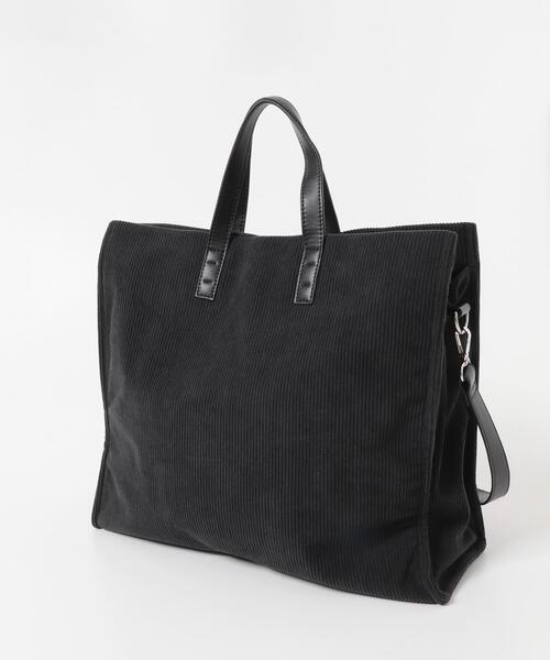 KBF（ケービーエフ） トートバッグ コーデュロイスクエアビッグBAG