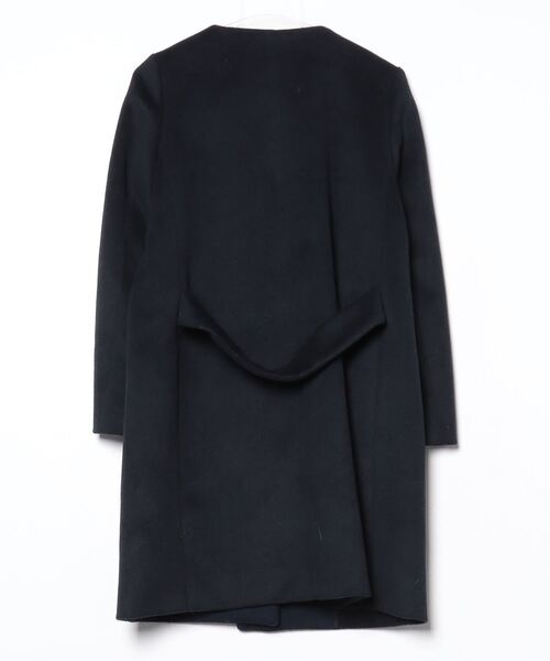 SLOBE IENA（スローブイエナ） ノーカラーコート 38 ネイビー