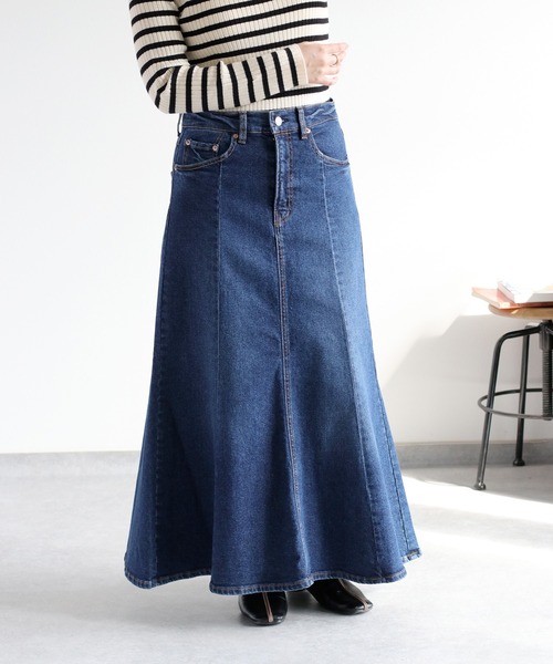 cepo（セポ） デニムスカート 「美脚＆細見えシルエット♪」マーメイド