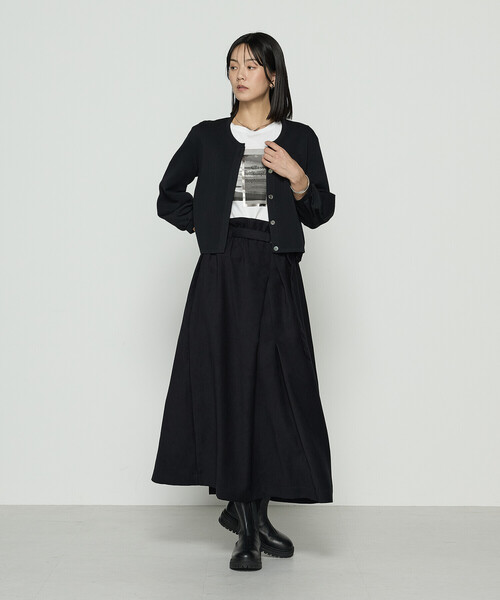 ギャバジン K．T（Gabardine K．T）/ポリスエード ラップ風スカート Gabardine K.T（ギャバジンK.T） スカート ポリスエード ラップ風