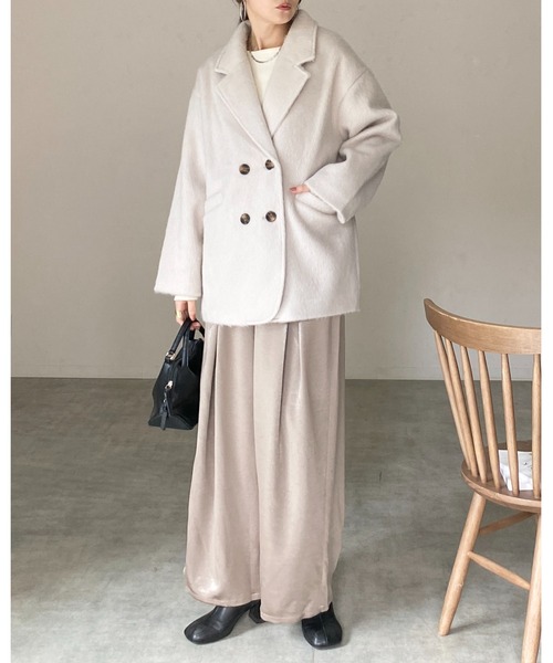 She's Closet コート チェスターコート ミドル丈ダブルブレスト