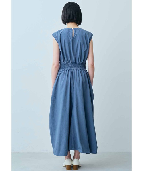 「IEDIT」 ノースリーブワンピース MEDIUM ブルー レディース_画像4