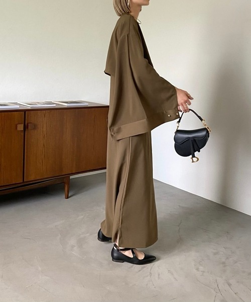 CFT. ブラウス シャツ ショートライニングサテン2wayブラウス