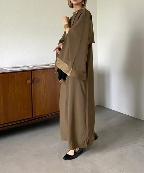 CFT. ブラウス シャツ ショートライニングサテン2wayブラウス