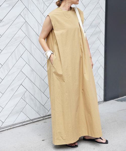 「CELERI」 ノースリーブワンピース FREE ベージュ レディース_画像7