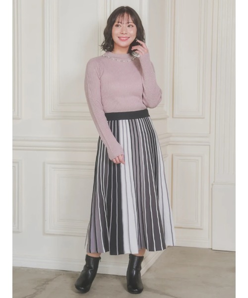 【週末限定値引】rurumu:ニットスカート ReーJ＆SUPURE（リジェイ＆スプル） スカート 「大きいサイズ